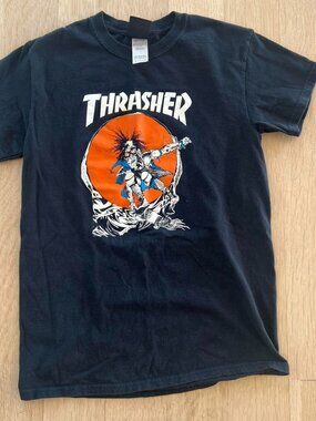 Thrasher Men's Black and Navy T-shirt